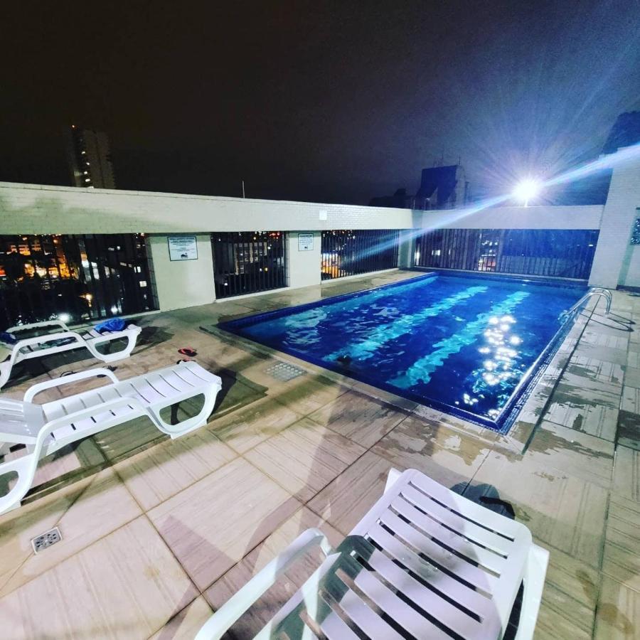 Flat Completo Novo A 350M Da Praia Com Piscina Sao Vicente  Exterior photo